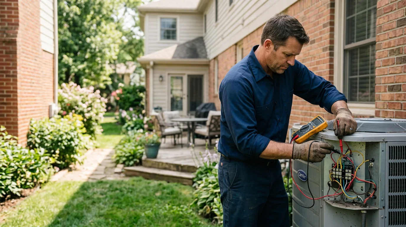 HVAC technician working near Eastsound, WA